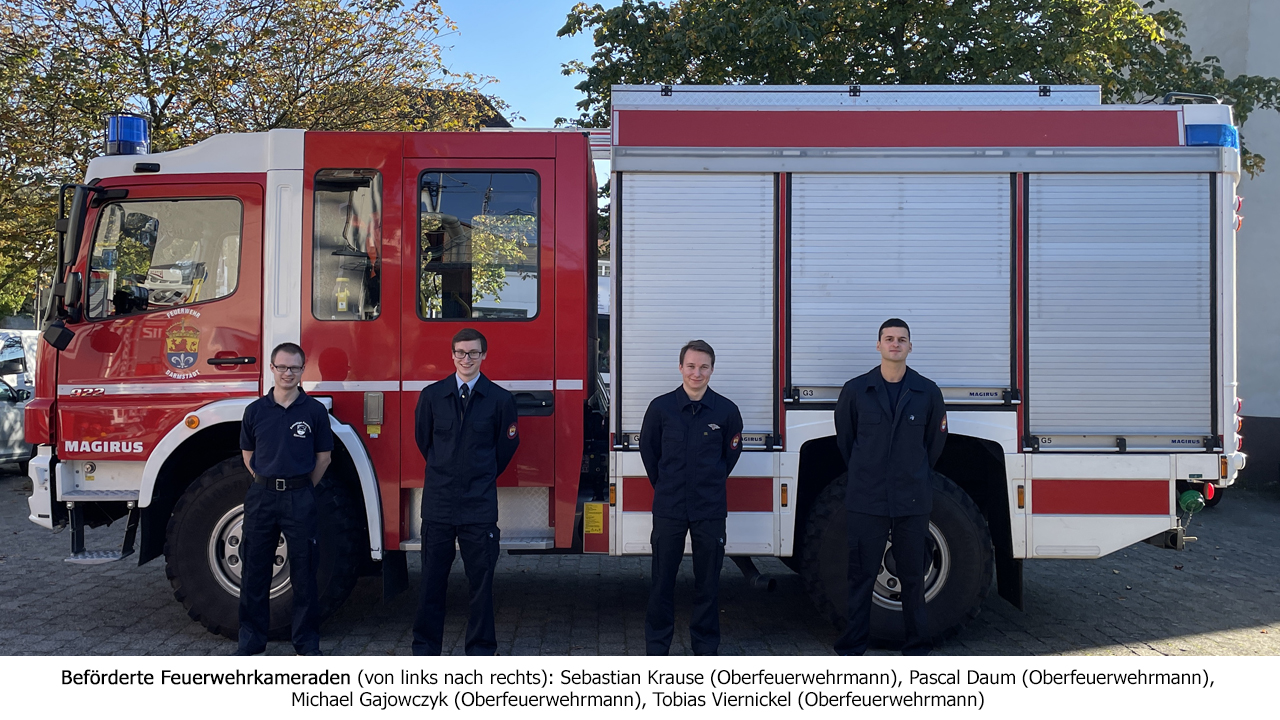 Beförderte Feuerwehrkameraden Beförderte Feuerwehrkameraden